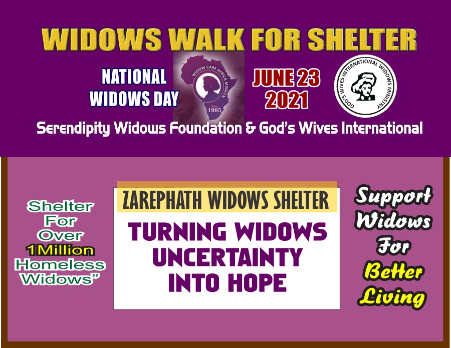 National Widows Day - Widows Walk for Shelter | Zarephath Widows Shelter - Turning Widows Uncertainty into Hope